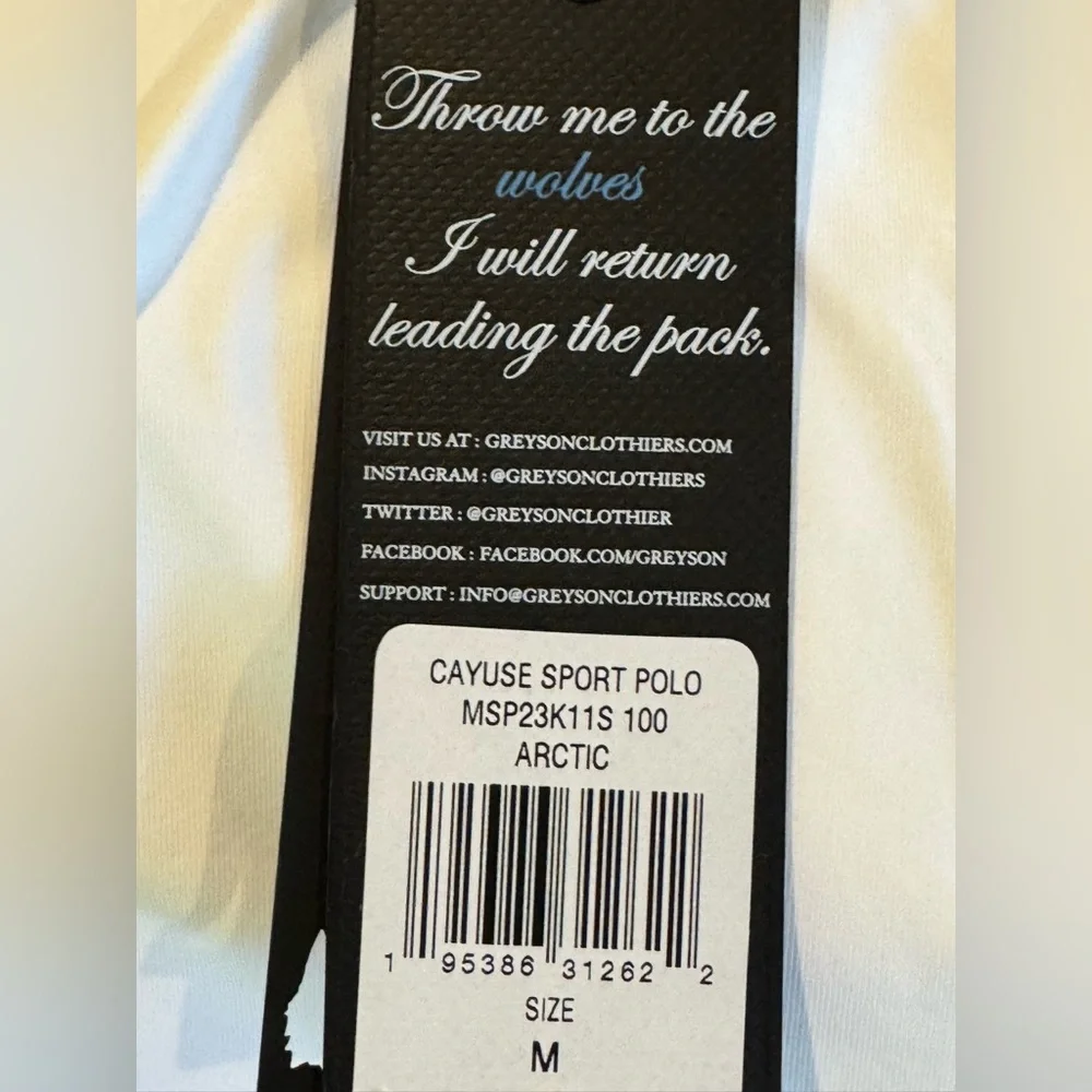 NWT Greyson men’s Cayuse Sport Polo in Arctic - Picture 11 of 13